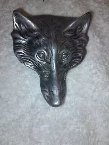 Hebilla de cinturón anatómica cabeza de lobo forjada a una mano PESADA de colección - Imagen 1 de 3