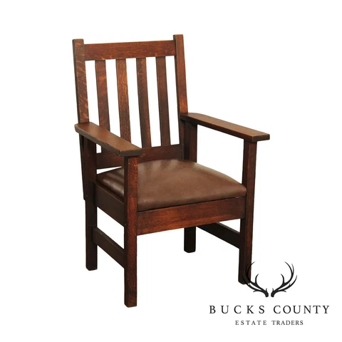 Antique Mission Style Oak Arm Chair Cover