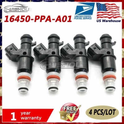4 piezas inyectores de combustible 16450-RNA-A01 aptos para Honda CIVIC 1,8 L CR-Z FIT CITY 1,5 L Foto 1 de 4