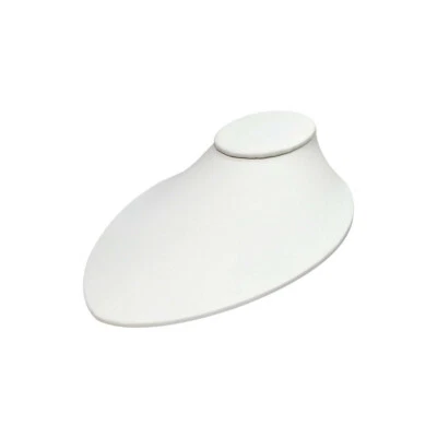 Soporte para collar blanco imitación cuero colgante cadena eslabón exhibición de joyas 8-1/2"x7" Foto 1 de 3