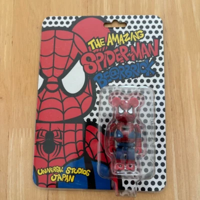 BE@RBRICK Spider Man USJ Limited MARVEL Bear Brick 100% Figura Universal Studios Foto 1 de 2