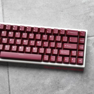 Deep Red PBT Doubleshot Keycaps 126keys Set for Cherry MX Mechanical Keyboards - Picture 1 of 8