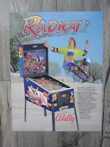 Radical Pinball Machine Bally Flyer - Picture 1 of 1