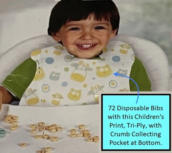 Munchkin 72 dorsales desechables: estampado infantil, bolsillo de colección de tres capas y migas Foto 1 de 4