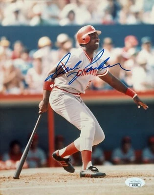 DAVE PARKER Autographed Signed 8x10 Photo - MLB Cincinnati Reds JSA COA - Image 1 of 2