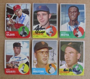 1963 TOPPS BASEBALL SIGNED AUTOGRAMMKARTE SINGLES U-PICK CHOOSE UPDATED 8/26 - Bild 1 von 169