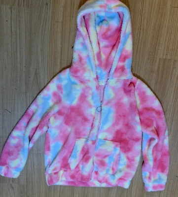 BOBBIE BROOKS Women M Multicolor Hood Faux Fur Jacket Handwarmers  Zip NWT JAX - Image 1 of 4