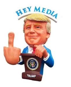 Donald Trump figure Bobble Middle Finger - Hey Media/Hey Liberals *NEW - Picture 1 of 7