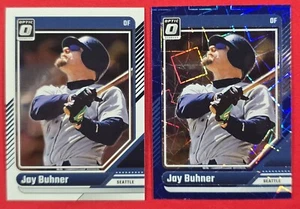 2024 Donruss JAY BUHNER #34 Blue Velocity + #34 Optic Parallel Mariners - Picture 1 of 2