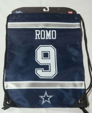 Tony Romo #9 Dallas Cowboys Jersey Back Pack/Sack Drawstring gym Bag Cover