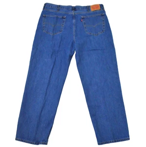 Levis 550 Mens Jeans 42x30 Blue Denim Button Medium Wash Cotton Blend - Picture 1 of 11