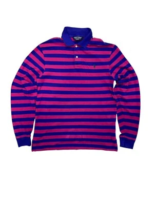 Polo de golf Ralph Lauren vintage manga larga para hombre rayas medianas años 90 Foto 1 de 4