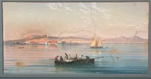 Antique GIANNI School Neapolitan 'BAY OF NAPLES' Vesuvius Italy Gouche PAINTING - Picture 1 of 17