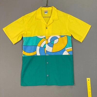 Camisa Top Vintage Años 80 90 Colorblock Mujer S Bloque de Color Geométrico Niños L 16/18 Foto 1 de 4