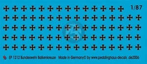 Peddinghaus 1/87 (HO) Balkenkreuz (Iron Cross) Markings Bundeswehr Armor 1212 - Picture 1 of 1