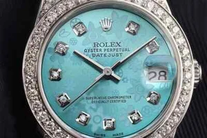 Rolex Datejust 31 mm Blue Flower Dial Ladies Midsize Diamond Steel Watch - Picture 1 of 8