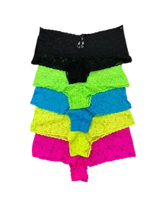 5 PACK New Womens Low Rise Lace Cheeky Brief Supersoft Underwear Panties M-XXL - Picture 1 of 10