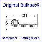 BULKTEX® Keder Profil kederowy Profil uszczelniający Profil nutowy Profil gumowy 1 metr