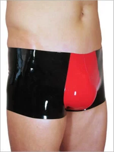 Nuevo 100% Látex Goma Pantalones Goma Rojo Negro Pantalones Cortos Bragas 0.45MM XS-XXL - Imagen 1 de 1
