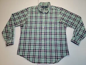 Polo Ralph Lauren Green Pink Plaid Twill Shirt Mens L Classic Fit Casual Look - Picture 1 of 6