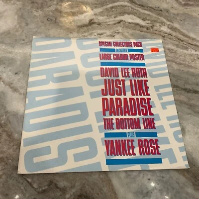 DAVID LEE ROTH 12" JUST LIKE PARADISE 1988 UK PRESS MINT/EX With Giant Poster - Image 1 of 3