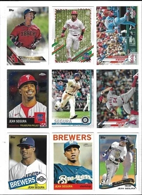 JEAN SEGURA (VARIOS EQUIPOS) - LOTE DE 70 TARJETAS BASE DE BÉISBOL DIFERENTES Foto 1 de 4