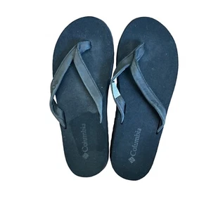 Columbia Women Leather Top Flip Flops Black Size 6 - Picture 1 of 7