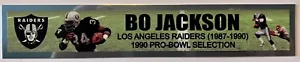 BO JACKSON LOS ANGELES RAIDERS FULL COLOR NAME PLATE - Picture 1 of 1