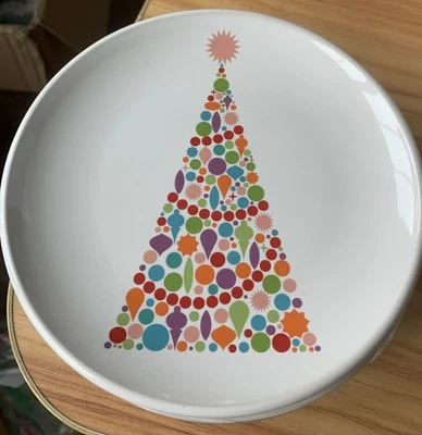 6 件圣诞甜点/小吃 6 英寸盘子-2013 年圣诞树设计 — 第 1/4 张图片