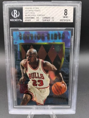 Ultra Scoring Kings 1995 Michael Jordan Hot Packs BGS 8 casi como nuevo 9,5 centrado Foto 1 de 3