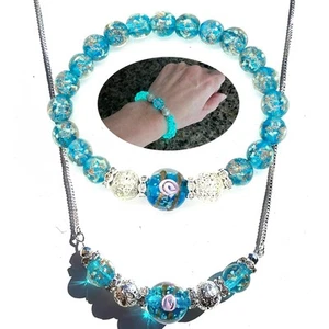 ARTSY Crafts Glow in The Dark Firefly Beads Bracelets Necklaces, Luminous Mur... - Picture 1 of 7