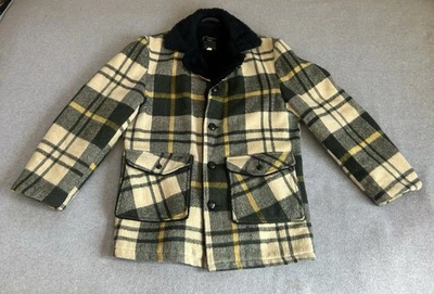 Chaqueta estilo ranchero Schott Bros vintage a cuadros, forrada Sherpa invierno occidental 38 Foto 1 de 4