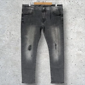 Armani Exchange J13 Jeans Men’s Size 40 32 Grey Slim Fit Distressed - Picture 1 of 14