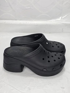 Crocs Siren Clog Black Men Unisex Slip On Casual Chunky Heel Sandal Size M 13 - Picture 1 of 12