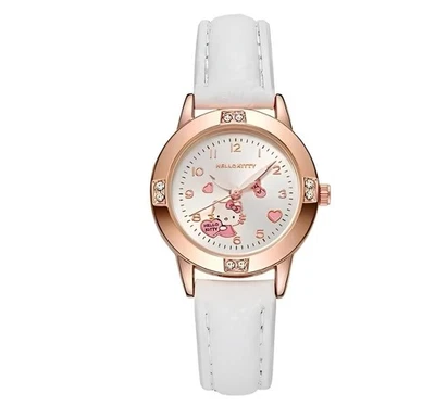 Reloj analógico Hello Kitty niños/mujeres - correa blanca Foto 1 de 3