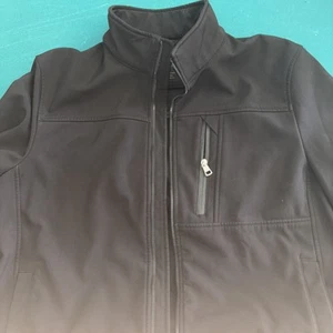 Men's 4-Way Stretch Water Resistance Jacket Black Large Calvin Klein Logo - Picture 1 of 7