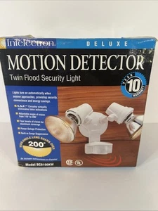 Intelectron Motion Detector Twin Flood Security Light NEW White Open Box - Picture 1 of 7