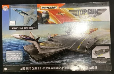 Matchbox Top Gun Maverick Aircraft Carrier Ship Mattel GNN28 Boeing F/A-18 Super - Image 1 of 4