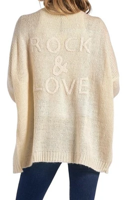 Cárdigan Elan Giselle Blanco Súper Suave y Acogedor Tejido Abierto Rock & Love Calce Relajado OS Foto 1 de 4