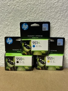 Original HP 950 XL  / 951 XL Schwarz + Cyan + Gelb / Druckerpatronen - MHD 2025 - Bild 1 von 8