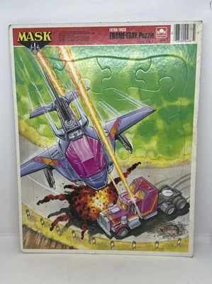 Vintage 1986 M.A.S.K. Mask Frame-Tray Puzzle Rare Golden Kenner Transformers - Image 1 of 4