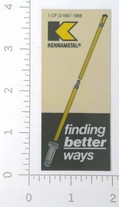 Kennametal Inc Pittsburgh Pennsylvania Bergbauwerkzeuge Werbung Aufkleber Abziehbild - Bild 1 von 1