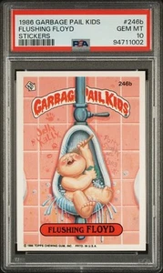 PSA 10 GEM MT 1986 Topps Garbage Pail Kids OS6 #246b FLUSHING FLOYD 6th Series - Picture 1 of 2
