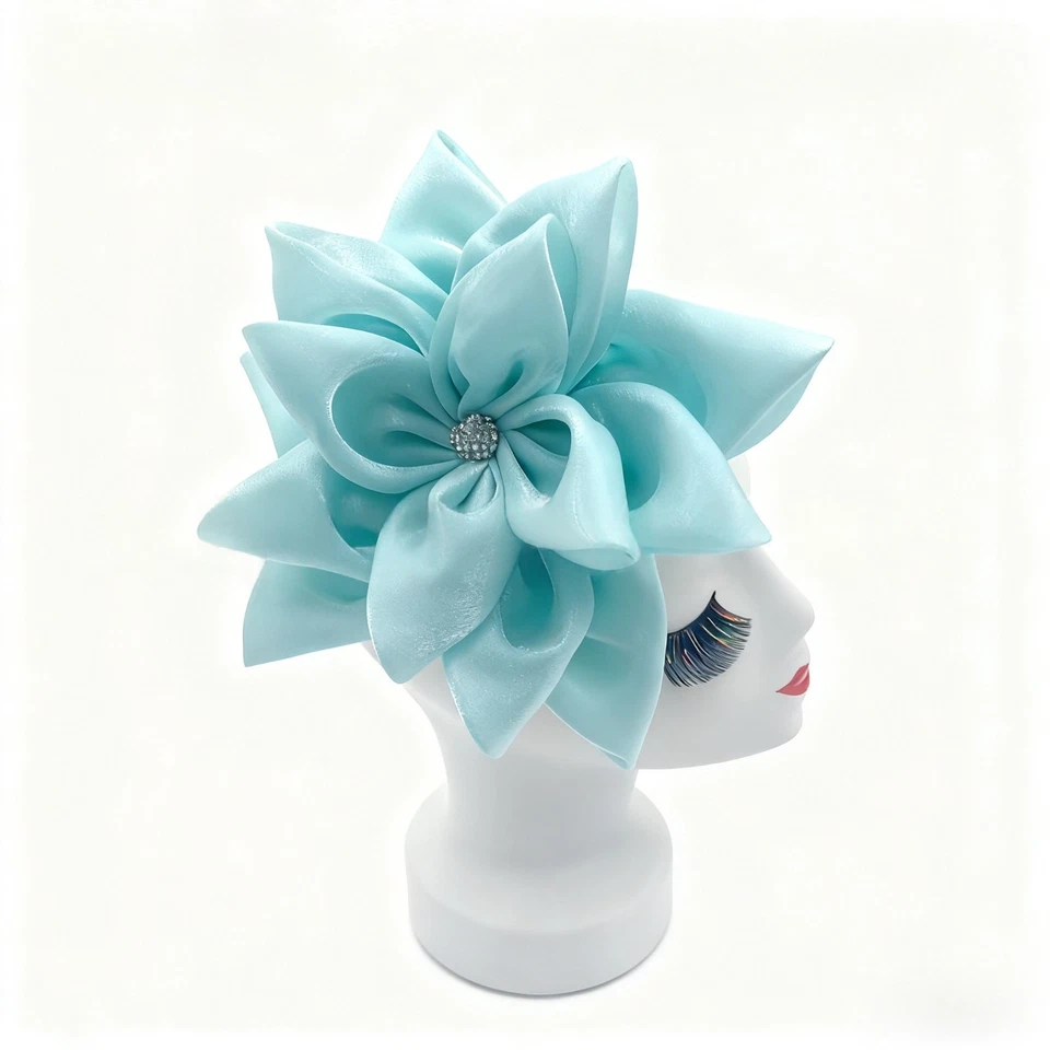 Атласный Цветочный Фашинатор Женский Чаепитие Церковь Кентукки Дерби Свадьба Фасцинат - Изображение 1 из 1