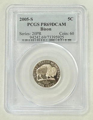 2005-S Jefferson Nickel "Bison" PCGS PR69DCAM - Image 1 of 3