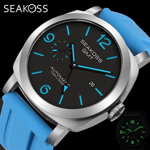 SEAKOSS GMT Super Luminous Diving Automatic Mechanical Watch Men 10ATM 1963      - Picture 1 of 28