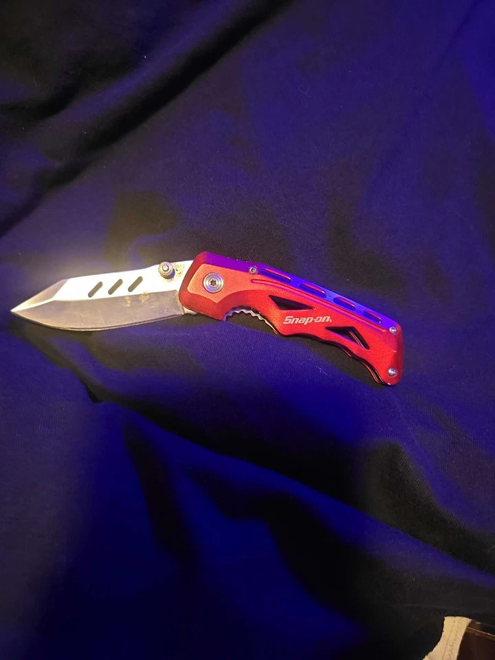 Snap-On красный карман папка танто простоя края EDC - Изображение 1 из 1