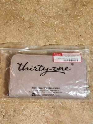 Cartera para mujer Thirty One All About The Benjamins apedreada guijarro envejecido ¡Nueva! Foto 1 de 4
