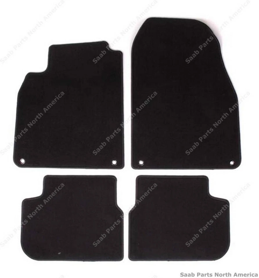 Genuine Saab Floor Mat Set - Black For 2004-2007 Saab 9-3 12824107-AA Foto 1 de 1