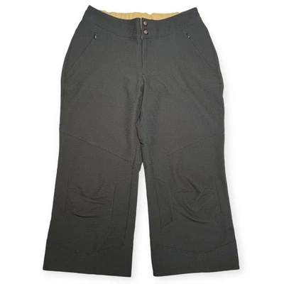 Pantalones de viaje Athleta Capri recortados TALLA 8 negros pierna ancha cremallera bolsillo senderismo Foto 1 de 4